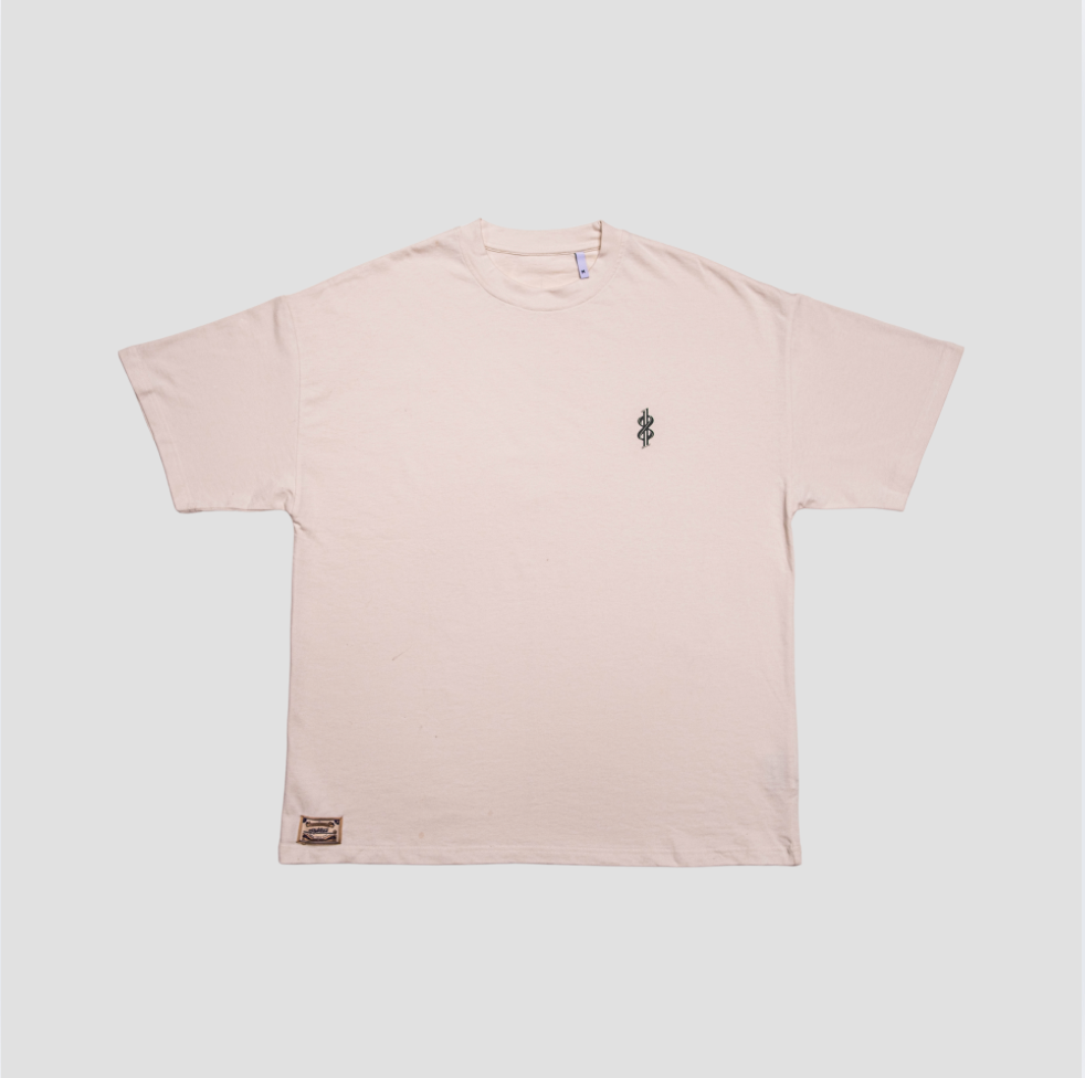 Cream Monogram Tee