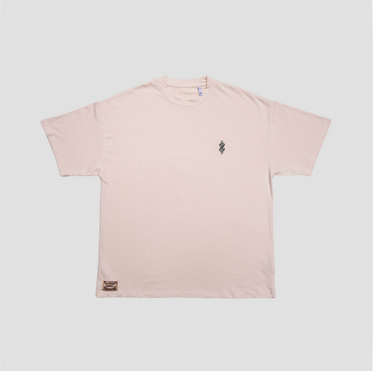 Cream Monogram Tee