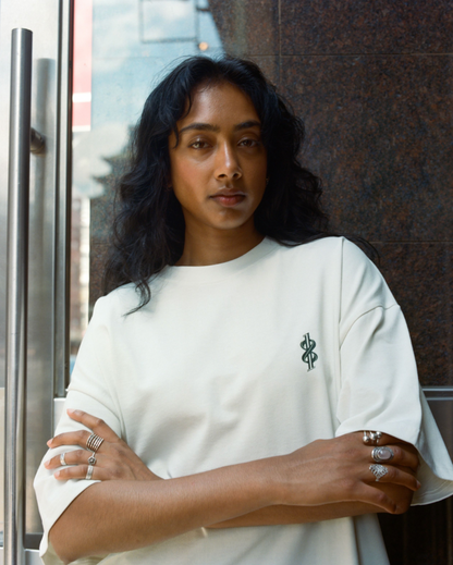 Cream Monogram Tee